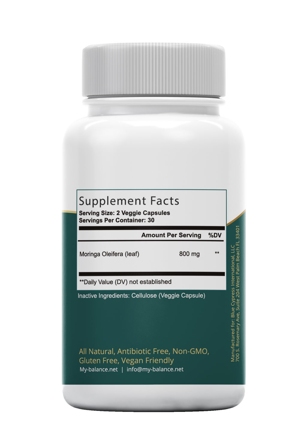Organic Moringa Oleifera Capsules | Nutrient-Dense Superfood Supplement