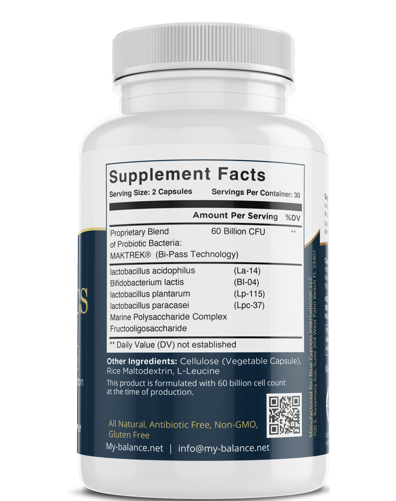Probiotics 60 Billion CFU | Max-Strength Digestive Support