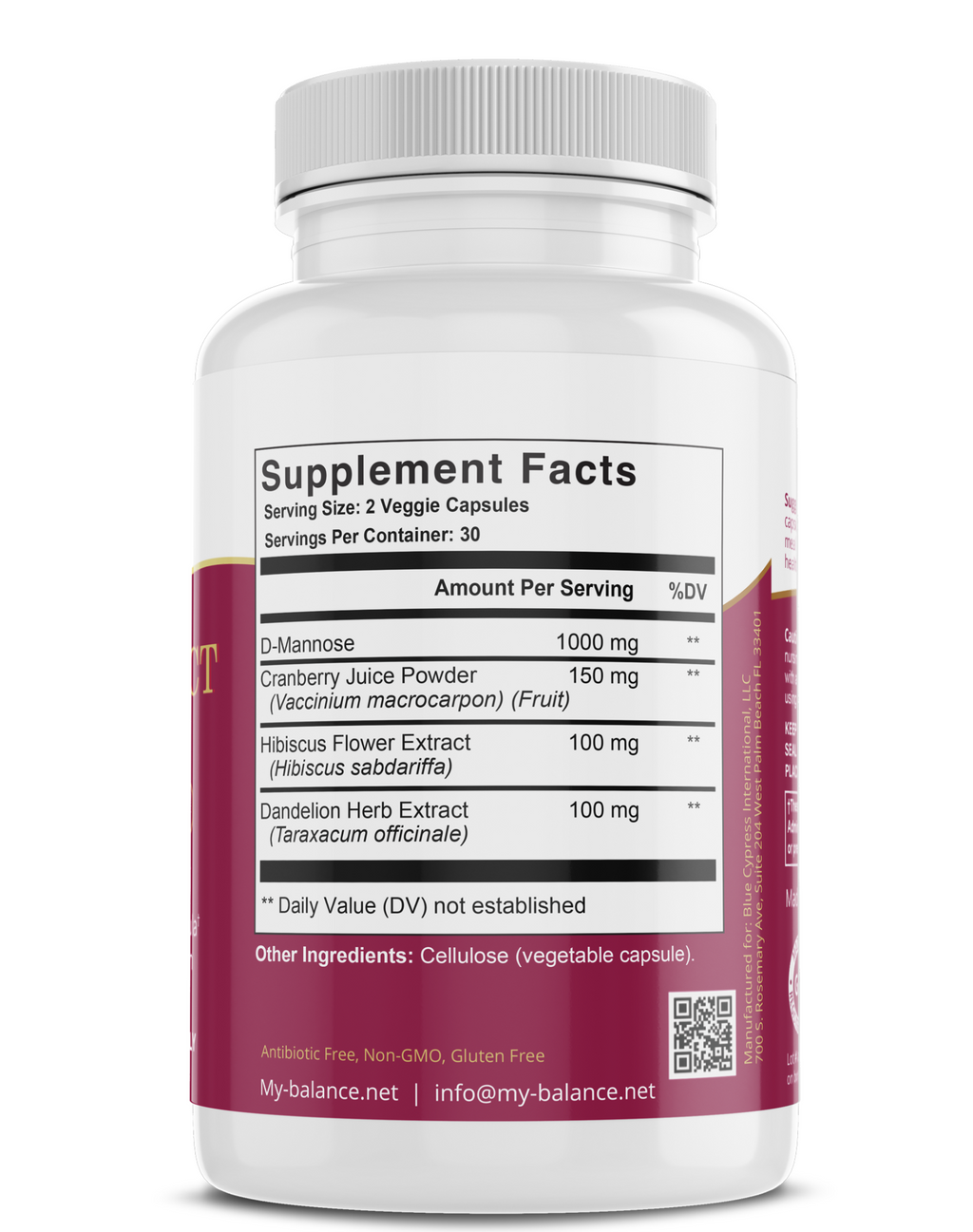 Urinary Tract Support | D-Mannose, Cranberry & Herbal Blend