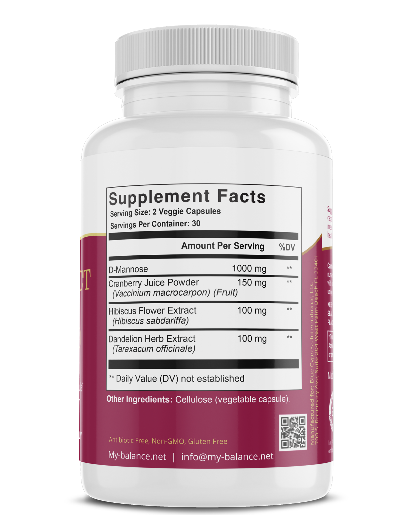 Urinary Tract Support | D-Mannose, Cranberry & Herbal Blend